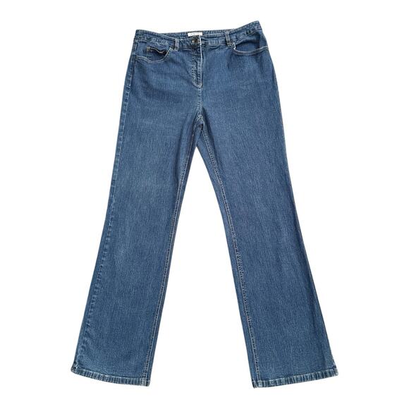 JONES NEW YORK Womens Size 14 Straight Leg Denim Blue Jeans 30.5" Inseam - Picture 1 of 5